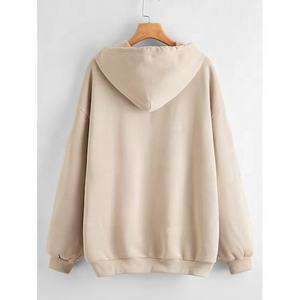 Sweat à capuche uni de haute qualité 400 Gsm en coton épais et épais avec logo brodé Design personnalisé vierge pour hommes - Product Image 4