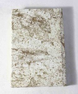 Cuaderno de Viaje de Papel Reciclado Hecho a Mano con Tapa Dura y Hojas de Color Crema con Mármol Dorado Metálico - Product Image 4