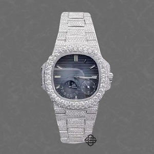 Reloj de moda de negocios cuadrado con esfera de cristal de cuarzo Moissanite de banda de acero inoxidable de 20mm de alta calidad - Product Image 3