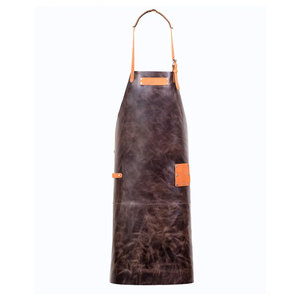 Heat Resistant Full Coverage <b>Leather</b> Welding <b>Apron</b> with Vintage Look Customizable Colors & Logo Unisex Protective Workwear - Product Image 5