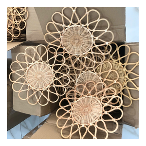 Assiette en rotin de qualité supérieure, accent Boho élégant, légère et réutilisable, parfaite pour la cuisine, la salle à manger, les paniers-cadeaux - Product Image 6