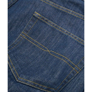 Pantalon droit confortable en denim pour hommes, coupe flatteuse, poches fonctionnelles, respirant, délavé, décontracté - Product Image 2