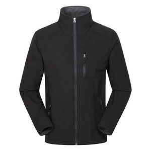 Men's Hooded Breathable Softshell Jacket with Fleece <b>Lining</b> Winter Casual Style Cotton Canvas <b>Fabric</b> - Product Image 1