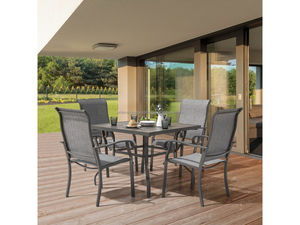 Juego de Mesa de Comedor con Sillas de Jardín Cómodas, Modernas y Resistentes de Hierro Fundido para Patio, Sala de Estar, Exteriores, Hotel, Villa, Hospital - Product Image 6