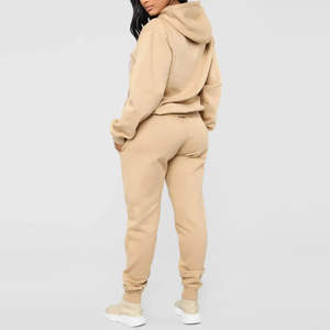 Haute qualité survêtement femmes coton polaire Polyester lourd confortable 400 GSM surdimensionné survêtement femmes - Product Image 4