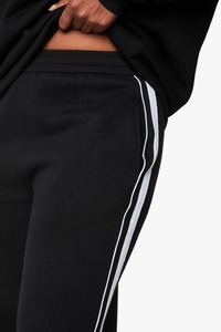 Ensemble sweat-shirt et pantalon de survêtement pour femme en molleton lourd 100% coton, imprimé à l'écran, logo brodé en dentelle - Product Image 2