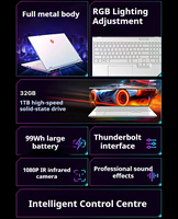 MECHREVO 16Ultra Laptop da Gaming 16 Pollici Intel I9 2.7GHz RTX 5070Ti 2560x1440 16:10 Tastiera Inglese Spina UK Windows 10 SSD RGB