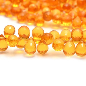 Color citrino cuarzo 5x7mm-6x8mm lágrima facetada Briolette miel citrino cuarzo hidro piedras preciosas cuentas facetadas para joyería - Product Image 1