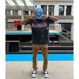 Camiseta de gran tamaño lavada con ácido de estilo Retro Vintage, camiseta de talla grande con logotipo personalizado transpirable con estampado DTF de etiqueta privada para hombre - Product Image 4