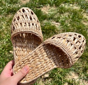 Sandalias de rafia de alta calidad, zapatos de rafia, toboganes de rafia, calzado marroquí, Sandalias planas, Mules de paja Sa - Product Image 1