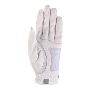 Gants de golf synthétiques de compression pour femmes 2 couleurs disponibles blanc et rose Gants pour gauchers Technologie Universalfit - Product Image 2