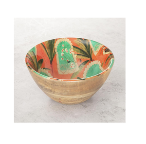 Cuenco decorativo de madera con mango de aspecto lujoso, frutero con estampado Floral, embalaje personalizado, artesanía natural, envío rápido - Product Image 5