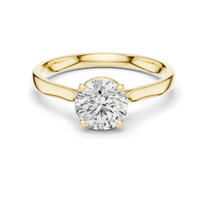 Bague de fiançailles en diamant de laboratoire rond de 1,236 carats pour femme, clarté VVS-VS EF, or 18 carats, 14 carats, 10 carats et argent 925, rose - Product Image 3