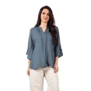 Femmes indiennes imprimé multicolore blanc Flair longue ethnique soie coton Kurti robe Sexy fête Bollywood pakistanais mariages - Product Image 1