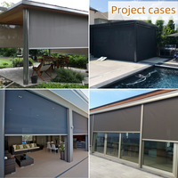 Toldo Exterior Motorizado con Sistema de Cremallera, Persiana Enrollable Exterior