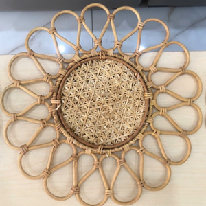 Tapis de tasse en rotin fabriqué à la main \ Matériau écologique durable | Beaux motifs | Exportation en gros - Product Image 2