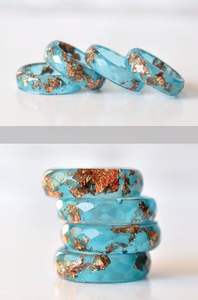 Elegant Wooden Resin Ring Jewelry with Handcrafted Wood Epoxy Finish Customized Color & Size Modern Luxury Storage <b>Box</b> - Product Image 2