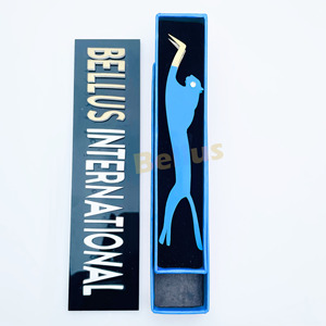 Pince à cils de précision en acier inoxydable avec logo personnalisé Design léopard à paillettes bleues pour extensions de cils - Product Image 3