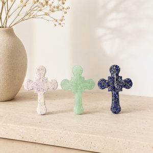 Cruz Tallada en Piedra Preciosa, Figura Religiosa de Cristal Natural para Decoración del Hogar Cristiano, Espacio de Meditación <span class=keywords><strong>y</strong></span> Regalo Significativo - Product Image 4