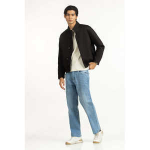 แจ็คเก็ตหนังแท้ลำลองสำหรับฤดูใบไม้ร่วง คอตั้ง ปิดด้วยซิป กันน้ำ ทรงปกติ MN-JKT-WS25-700B ผ้าแคนวาส - Product Image 4