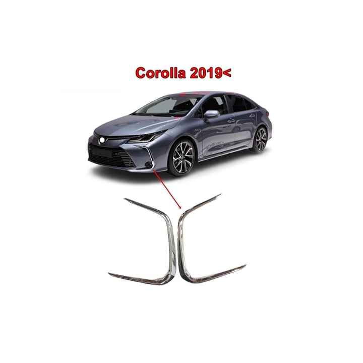Toyota Corolla Chrome Fog Light Frame (2pcs) 2019 and Above
