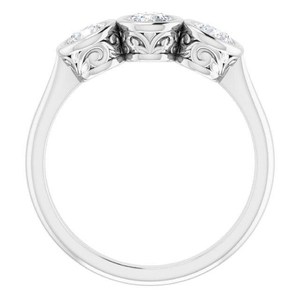 925 Sterling Silver Vintage Wedding Eternity Band Cut Zircon Embedded Luxury Three Stone Open <b>Toe</b> <b>Ring</b> Fashion Jewelry for Women - Product Image 2