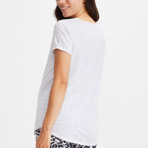 Vêtements pour femmes, haut à manches courtes, imprimé cils, décontracté, t-shirts du Pakistan, prix d'usine - Product Image 5