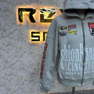 Haute qualité prix raisonnable le plus demandé fermeture éclair à capuche bouffée imprimé fabriqué en usine pas cher prix sweats à capuche hommes sweats à capuche - Product Image 4