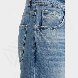 Jeans en denim pour homme, lavage à l'acide, couleur personnalisée, coupe slim, logos personnalisés, effet usé, grande taille, pantalon de style haut de gamme, vente en gros, coton durable - Product Image 5