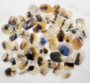 Piedra Preciosa de Ágata Shazar Dendrítica Natural, Cabujón de Alta Calidad con Forma Mixta, Colgante de Joyería, Certificado por Terceros - Product Image 1