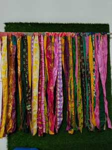 Tenda Vintage kantha riciclata in cotone riciclato eclettico decorazioni per la casa bohémien eco friendly drappi oggetto fatto a mano arte tenda da parete