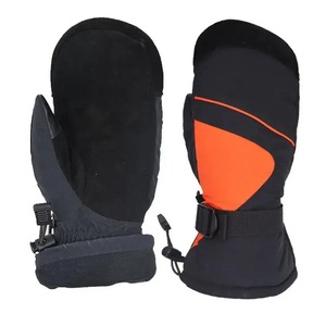 Gants de neige d'hiver pour hommes de haute qualité Taux bon marché Gants de ski imperméables coupe-vent Meilleur matériau en cuir chaud de haute qualité - Product Image 6