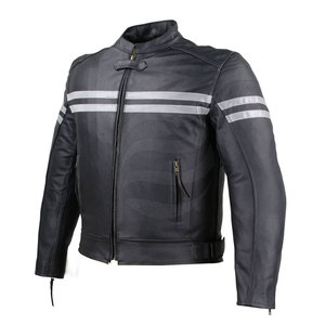 Veste de moto personnalisée la plus vendue veste en cuir de moto vente en gros logo personnalisé veste en cuir de moto pour hommes veste de motard - Product Image 1