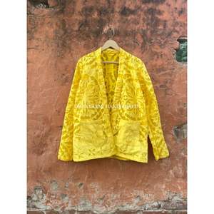 Wholesale Trendy Vintage Waist Jacket <b>for</b> Women Quilted Indian Cotton Short Jacket Applique Cut Work Printed Kantha Style <b>for</b> - Product Image 1