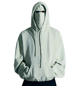 Vintage Wash Hoodie Custom Full Face Mask Hoodies Fabricantes Hombres Street Wear Pullover Hip Hop Custom Hoodies With Face Masked - Product Image 3
