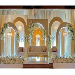 Arches en bois de mariage impressionnantes pour toile de fond de scène acheter support d'arche en bois de mariage pour toile de fond de scène décor d'arches en bois à la mode - Product Image 1