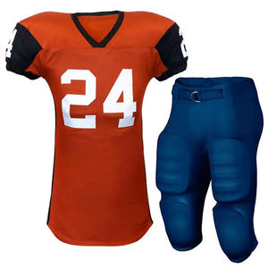 Maillots de football américain personnalisés OEM Nouveau design Ensemble d'uniformes grande taille respirants à prix économique Modèles imprimés personnalisés - Product Image 1