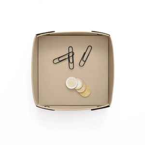 Bandeja de almacenamiento de joyas de cuero de doble nivel a medida de lujo con logotipo personalizado en relieve elegante organizador vajilla, herramientas y regalos - Product Image 3