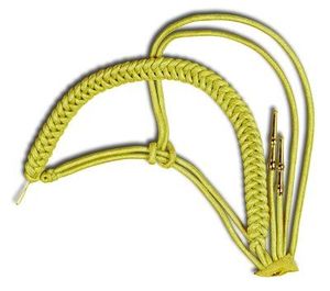 Nuevo servicio de diseñador Requisito de aduanas Logotipo impreso 100% Algodón WW2 Cordones de ayudante de oro - Product Image 3