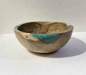 Juego de 6-10 Tazones de Madera y Resina con Acabado Pulido, Diseño Moderno, Ecológicos, para Servir Ensaladas en Bodas y el Hogar - Product Image 3