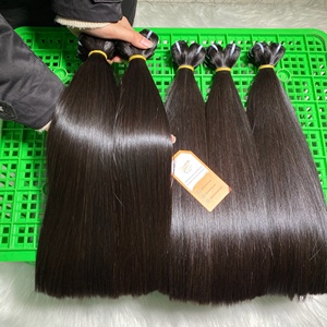 มัดผมดิบแท้แบบไม่ผ่านกระบวนการผมมนุษย์ผมตรงกระดูกสีดำ - Product Image 3