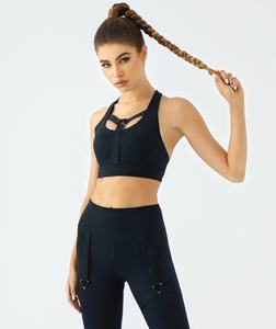 Traje de Yoga sólido Flexible para mujer, ajuste elástico sin costuras, tela transpirable, mallas elásticas, Sujetador deportivo, opciones de talla grande - Product Image 6