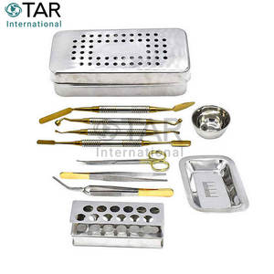 Premium Gold PRF Set Juego quirúrgico Kit completo de cirugía Portador de huesos Excavadora Cureta Cuchara Cirugía oral Instrumentos médicos - Product Image 3