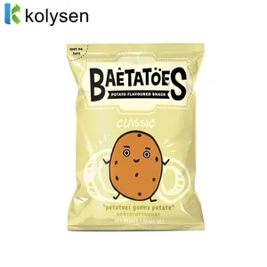 Custom Printed Factory Supply Back Sealing Pouch Chips Banana Chips Packaging Bags