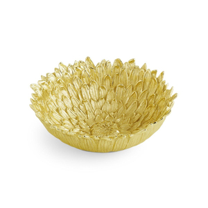 Modernos y Ecológicos Tazones Redondos de Aluminio Dorado para Servir, Ideales para el Hogar, Hoteles y Restaurantes, para Servir Comida y Sopa - Product Image 1