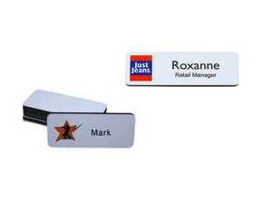 Magnetic Wooden Name Badge Custom Engraved or Printed Eco Friendly and Reusable for Staff and Branding - Product Image 2