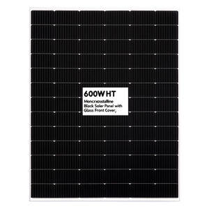 Panneau solaire monocristallin noir HJT 600W avec couvercle avant en verre - Product Image 2