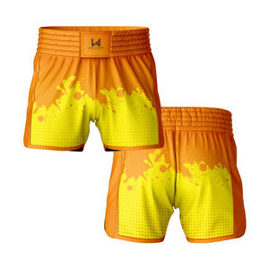 Shorts de Muay Thai W4G légers et durables de haute qualité Logo avant personnalisé respirant unisexe Polyester/coton en stock Shorts - Product Image 3