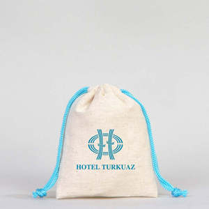Bolsa de algodón con asa turquesa personalizable, tamaño 4 x 5 pulgadas, bolsa de tela de algodón, burkini para mujer, bolsa de almacenamiento, imprime tu logotipo personalizado. - Product Image 4