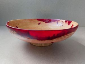 ENSALADERA DE MADERA Y RESINA NATURAL HECHA A MANO DE DECORACIÓN ÚNICA NATURAL Buena calidad para uso doméstico y en restaurantes para fiestas - Product Image 4